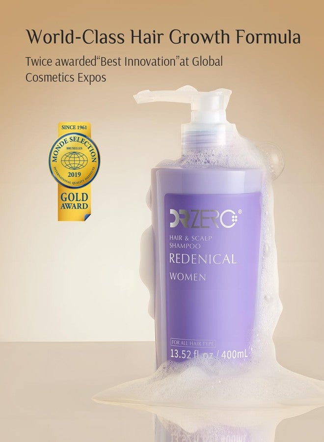 DRZERO DR ZERO REDENICAL Hair Growth Shampoo for Women, 13.5 oz/400ml, Volumizing Thickening & Anti Hair Loss Regrowth Treatment, Clinically Tested for Hair Thinning with Redensyl, Japanese Hair Care Product - Image 2